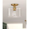 Henri Semi Flush Mount Ceiling Light with Shade