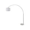 Modern 81" Tall Standing Adjustable Arched Floor Lamp with Double Drum Shade and Marble Base