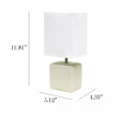 Petite Stone Table Lamp with Shade
