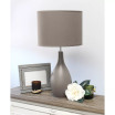 Simple Designs Oval Bowling Pin Base Ceramic Table Lamp