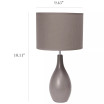 Simple Designs Oval Bowling Pin Base Ceramic Table Lamp