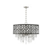 Rory 6-Light Pendant in Matte Black with Satin Nickel