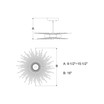 Nikko Gold-Tone Mid-Century Modern Sputnik Ceiling Light