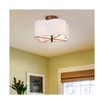 Polst 13.8" 4-Light Indoor Semi-Flush Mount Chandelier with Light Kit