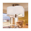 Polst 13.8" 4-Light Indoor Semi-Flush Mount Chandelier with Light Kit