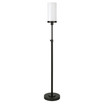 Frieda Blackened Lamp with Glass Shade