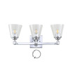 Marion 3-Light Hurricane Metal, Glass Vanity Light