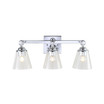 Marion 3-Light Hurricane Metal, Glass Vanity Light