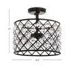 Gabrielle Crystal/Metal LED Semi-Flush Mount