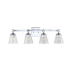 Marion 4-Light Hurricane Metal, Glass Vanity Light