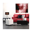 Simple Designs Brushed Nickel Tripod Table Lamp with Pleated Silk Sheer Shade