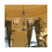 Elegant Designs 5 Light Glass Ceiling Glacier Petal Chandelier