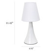 Simple Designs Valencia Colors 2 Pack Mini Touch Table Lamp Set with Fabric Shades