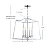 Gloria 4-Light Metal Led Pendant
