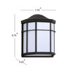 Henry 9.7" Outdoor Frosted Acrylic/Metal Integrated LED Sconce
