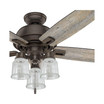 Ceiling Fan Light Covers - Shade Lamp Replacement Kit for Ceiling Fan Light Kits. Perfect for illuminating your home with clear glass shades. (4-Pack) / Clear