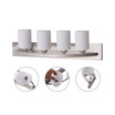 4 Light Glass Wall Sconce Modern Pendant Lampshade Fixture Vanity Metal Bathroom
