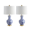 Jennifer 25.25" Ceramic/Metal LED Table Lamp - Set of 2