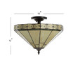 Jasmine 16" Tiffany-Style LED Semi-Flush Mount