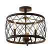 Eleanor 3-Light Metal LED Semi Flush Mount Ceiling Light