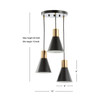 Apollo 3-Light Metal LED Pendant