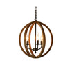 Canyon Home 3 Light Rustic Globe Chandelier