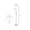 Modern LED Floor Lamp, with Rotatable Lampshade and Rotary Switch, Silver