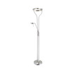 Modern LED Floor Lamp, with Rotatable Lampshade and Rotary Switch, Silver