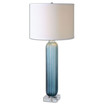 Caudina Frosted Blue Glass Lamp
