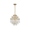 Luna 3-Light Mini Chandelier in Warm Brass