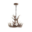 Eldora 18" Adjustable Resin Antler 3-Light LED Chandelier