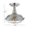 Gabe 10.2" Metal LED Semi-Flush Mount