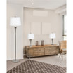 Elegant Designs Tapered 3 Pack Lamp Set 2 Table Lamps, 1 Floor Lamp with White Shades