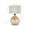 Laelia Table Lamp In Luster Glass