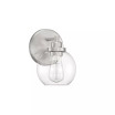 Carson 1-Light Orb Wall Sconce with Clear Glass