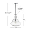 Bettina Glass/Metal LED Pendant
