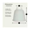 Ceiling Fan Light Covers - Frosted White Glass Shade Lamp Replacement Kit for Ceiling Fan Light Kits. Perfect for illuminating your home with clear glass shades. (4-Pack)