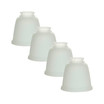 Ceiling Fan Light Covers - Frosted White Glass Shade Lamp Replacement Kit for Ceiling Fan Light Kits. Perfect for illuminating your home with clear glass shades. (4-Pack)