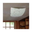 Simple Designs Square Flush mount Ceiling Light with Scroll Swirl Design