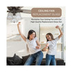 Ceiling Fan Light Covers - Clear Wave Glass Shade Lamp Replacement Kit for Ceiling Fan Light Kits. Perfect for illuminating your home with clear glass shade easy installation By (4-Pack)