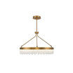Landon LED Pendant in Warm Brass