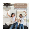 4-Pack Ceiling Fan Light Covers -White Alabaster Glass Shade Lamp Replacement Kit for Ceiling Fan Light Kits. Perfect for illuminating your home with clear glass shades easy installation