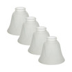 4-Pack Ceiling Fan Light Covers -White Alabaster Glass Shade Lamp Replacement Kit for Ceiling Fan Light Kits. Perfect for illuminating your home with clear glass shades easy installation