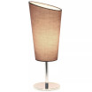 Mini Chrome Table Lamp with Angled Fabric Shade