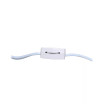 Mini Chrome Table Lamp with Angled Fabric Shade