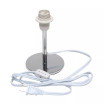 Mini Chrome Table Lamp with Angled Fabric Shade