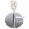 Mini Chrome Table Lamp with Angled Fabric Shade