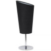 Mini Chrome Table Lamp with Angled Fabric Shade