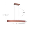 Draper 32" Dimmable Adjustable Integrated LED Metal Linear Pendant