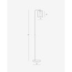 Elizabeth LED Contemporary Floor Lamp with Glass Shade & Edison Bulb
